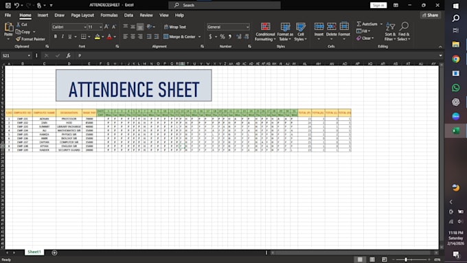 create professional excel dashboards and database