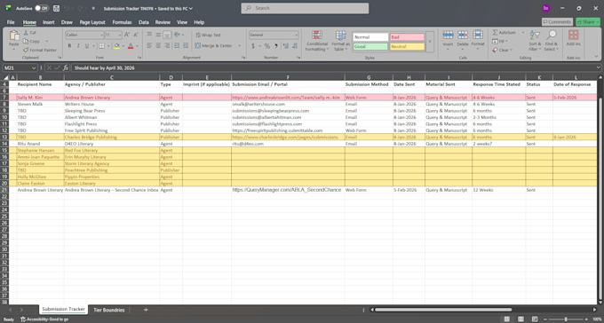 build your kidlit agent submission tracker