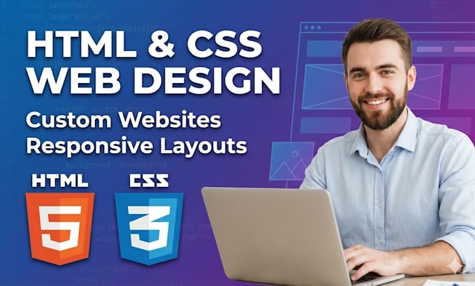 design clean and responsive web pages using HTML and CSS