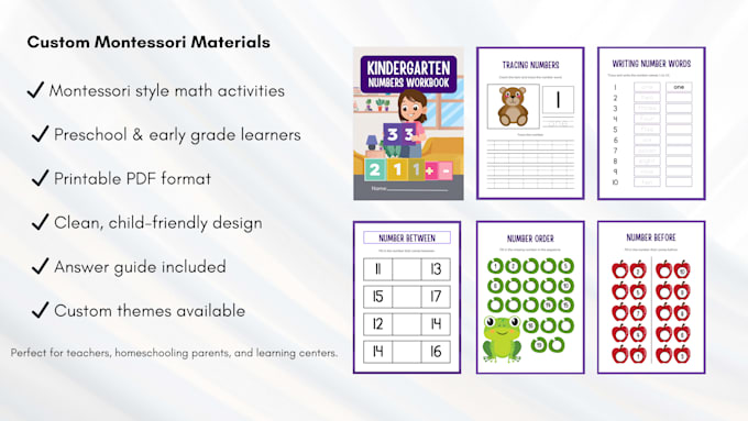 create montessori math activities for early learners