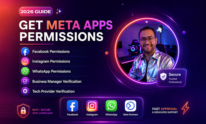 get facebook, instagram, whatsapp permissions, meta API