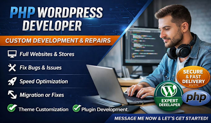 do web app development with PHP, wp, and be your expert PHP wordpress developer