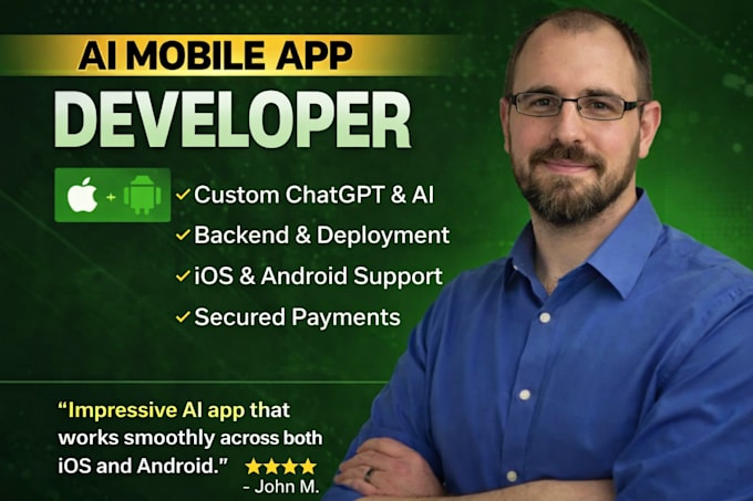 Develop ai mobile app, ai chatbot and ai saas for ios and android by ...