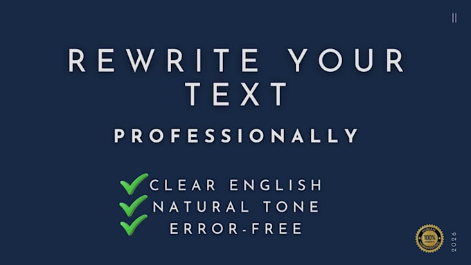 rewrite and improve your english text professionally