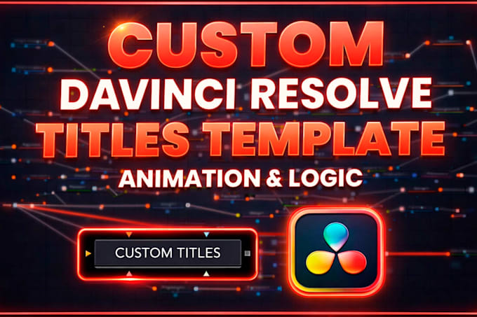 create custom title template for davinci resolve