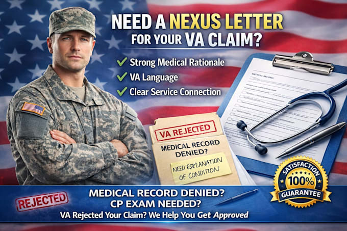 Draft solution to your veteran disability claim nexus letter by ...