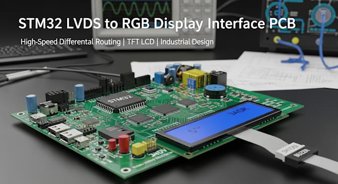 design stm32 based display interface pcb with lvds rgb