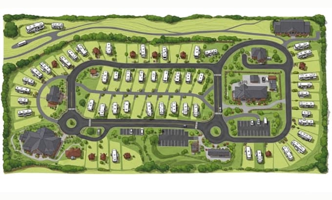 create 3d vector maps for rv parks subdivisions campground and property layout