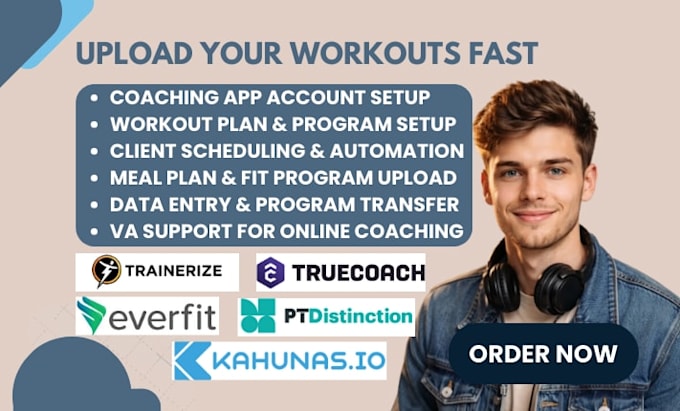 setup and optimize your fitness coaching app and upload workout programs