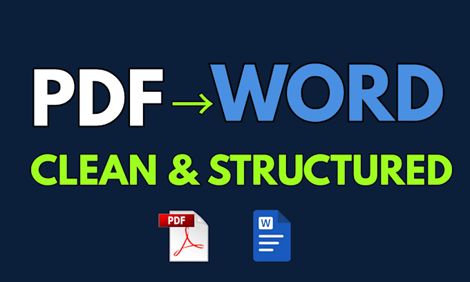 convert your PDF to a clean, editable word document