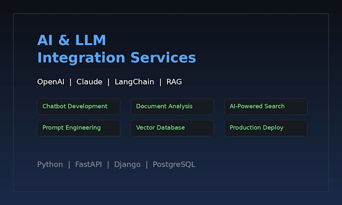 integrate ai and llm into your application using python