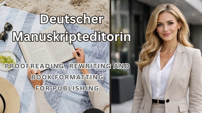 be your german book editor proofread, format german text, manuscript book editor