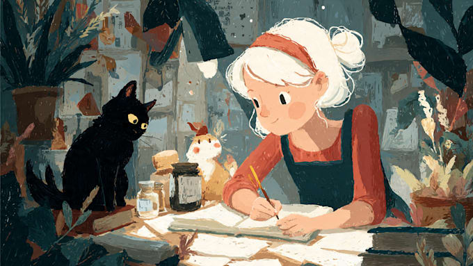 create unique hand drawn illustrations