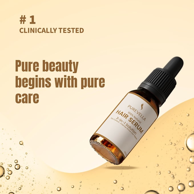 design luxury hair serum logo and packaging