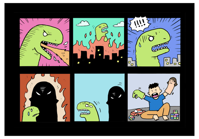 create custom fun cartoon comic strip