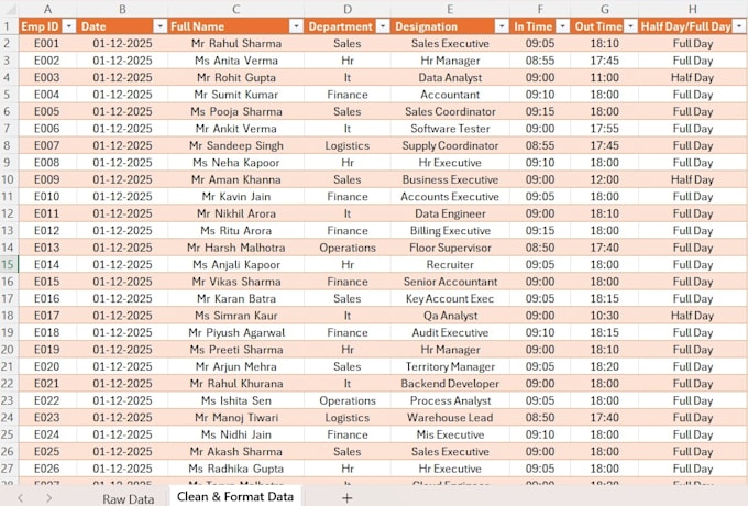 do cleaning in excel data