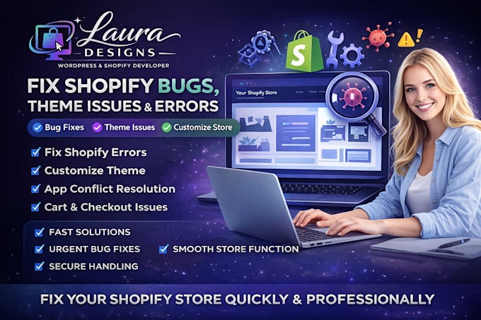 fix shopify bugs, errors and theme customization