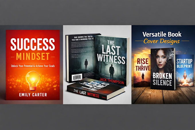 professional book cover design for e book and print
