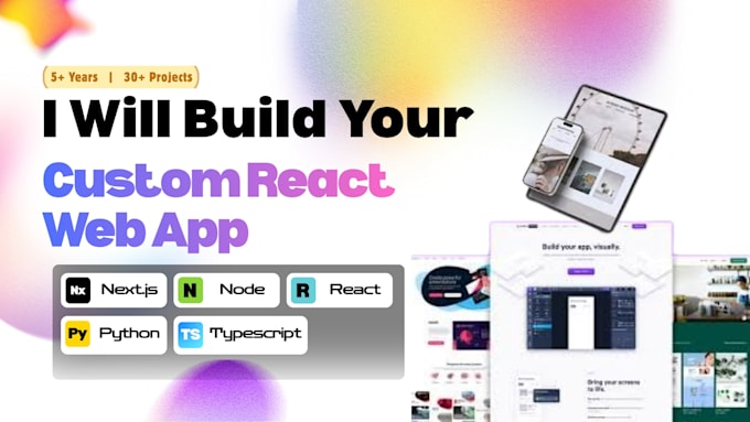 build you custom react web app or ai website design as full stack developer
