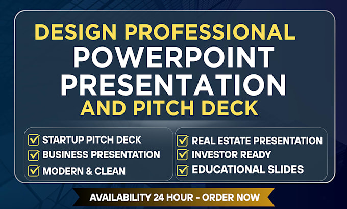 design professional powerpoint presentation and pitch deck