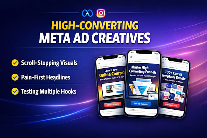 create high converting meta ai ad graphic creatives