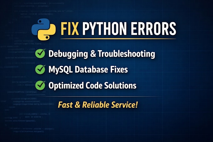fix python bugs, develop python and mysql database application