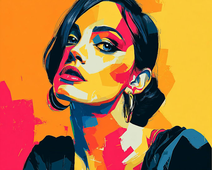 create vibrant food pop art illustrations for you