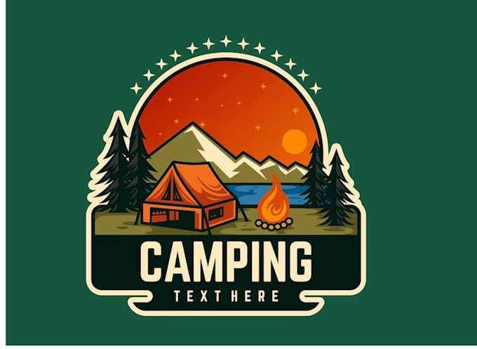 design high quality wild camping vintage logo