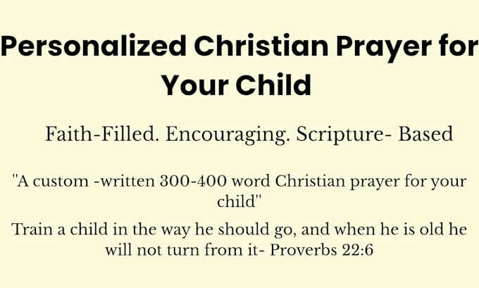 write powerful personalized christian prayers for your child