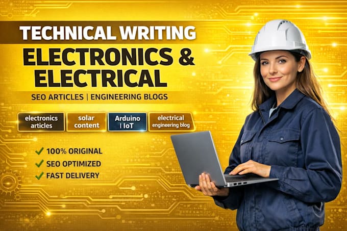 write technical electronics and electrical engineering articles and blogs