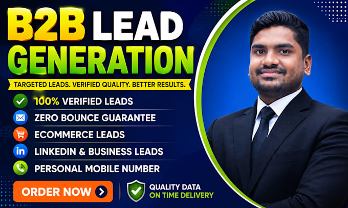 do b2b lead generation,saas and ecommerce leads, zero bounce verified email list