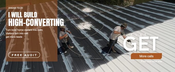 design a professional website for roofing and construction businesses
