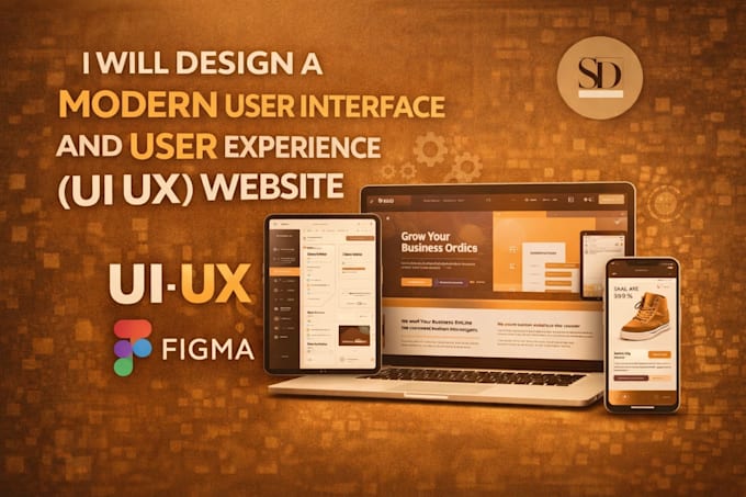 design a modern user interface and user experience UI and UX website