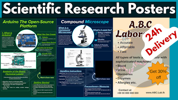 design a scientific research poster or technical infographic