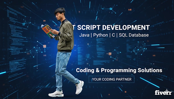 develop a script for java, python, bot, c, sql, database, coding, programming