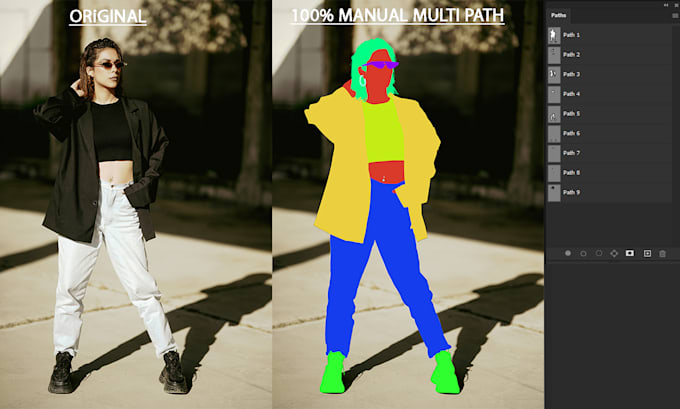 do professional multi clipping path for products and models