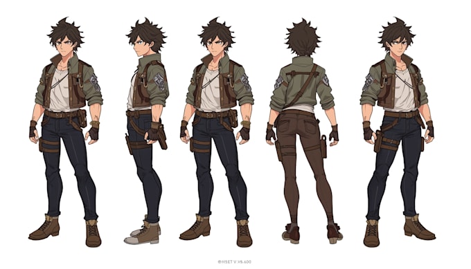 consistent character poses and expressions for games,comics