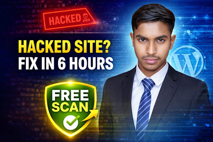 fix hacked wordpress site and remove malware within 6 hours