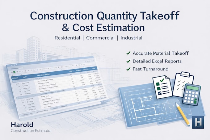 Provide accurate construction quantity takeoff and material estimation ...