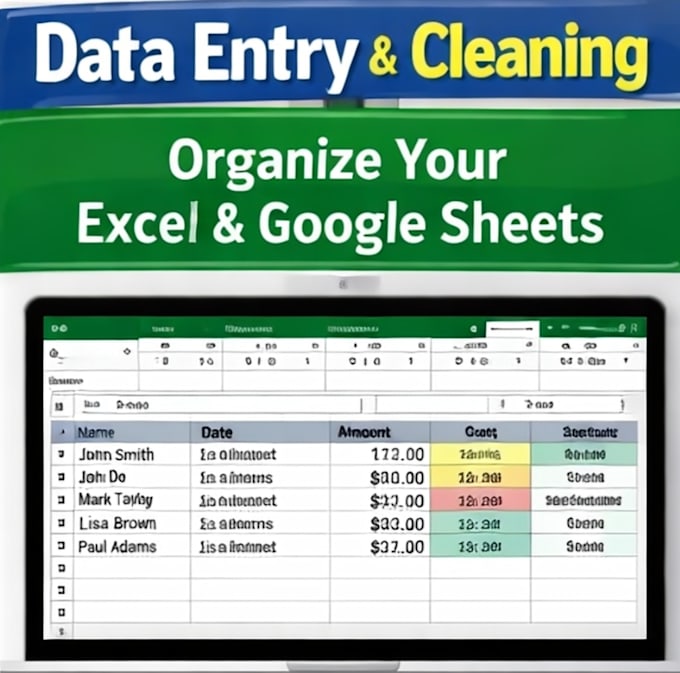 organize and clean your exel or google sheets data
