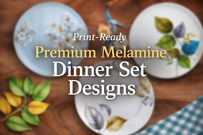design print ready surface pattern for plates and dinnerware