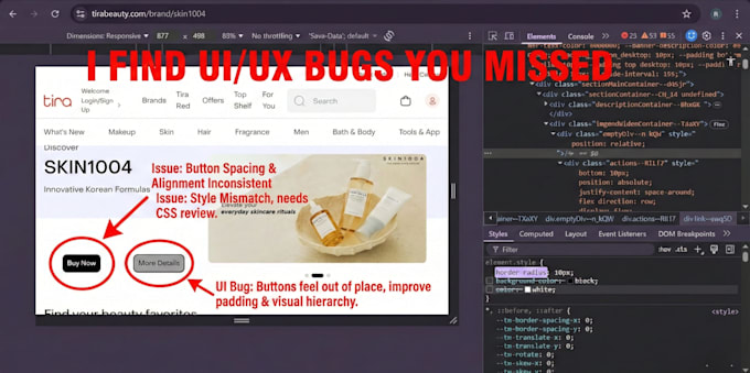 test your website or app for bugs and UI issues manually