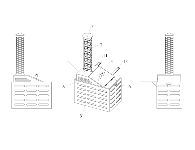 create 2d patent drawing of your product for patent application