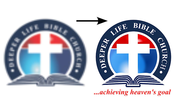 convert your blurry logo to a high resolution vector