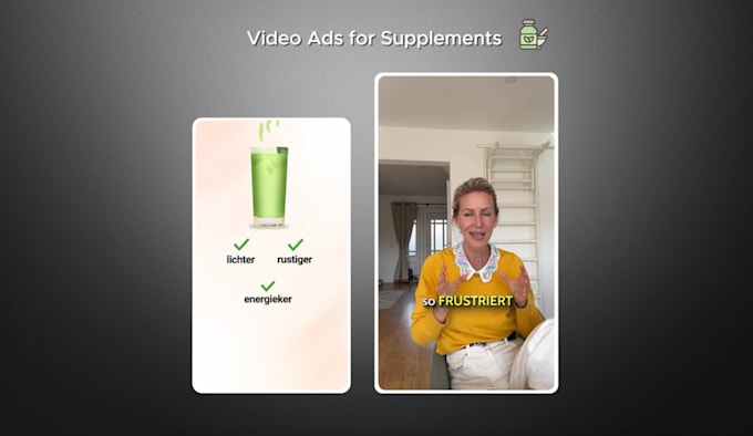create shopify facebook video ads for supplements