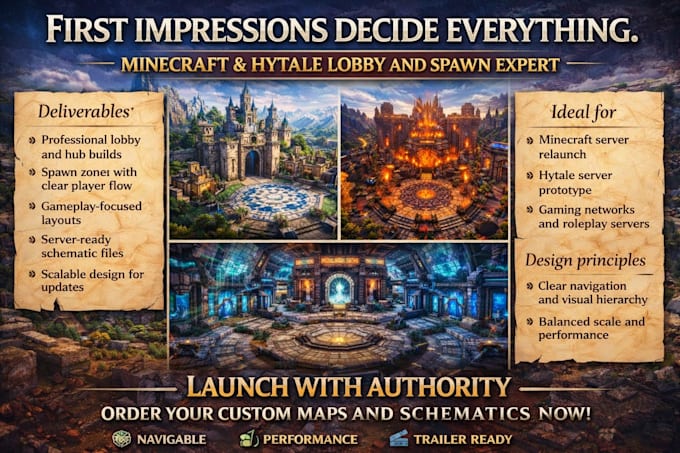 be professional minecraft builder, hytale modeler, 3d modeler, spawn, maps