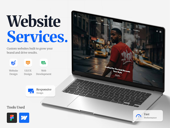 modern saas landing page UI UX in figma