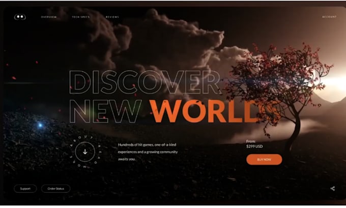create an interactive 3d hero section for your website using threejs