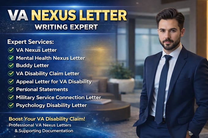 Write a strong, professional va nexus letter for your disability claim ...