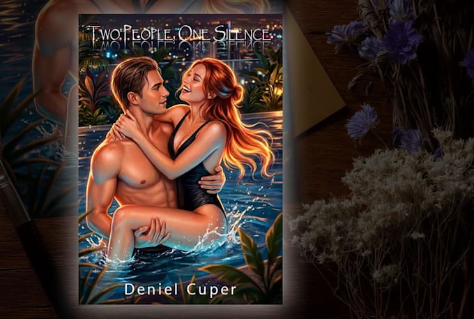 design romantic book cover design